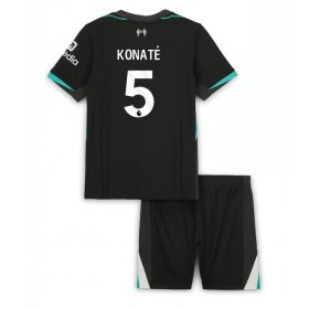 Liverpool Ibrahima Konate #5 Borte skjorte til barn 2024-25 Kortermet (+ korte bukser)